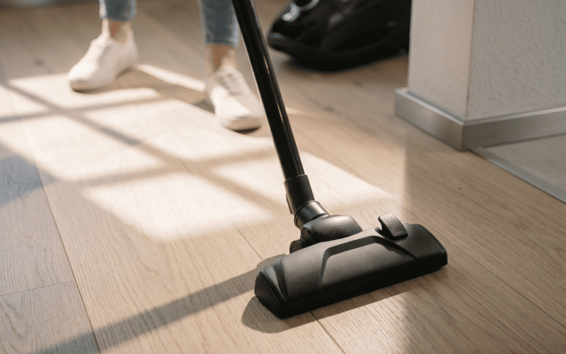 a black and silver vacuum cleaner